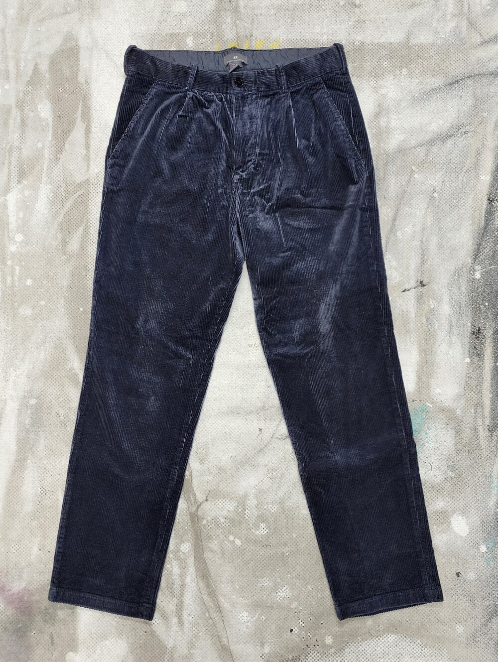 Men's Navy H&m Corduroy Pants - Classic Casual